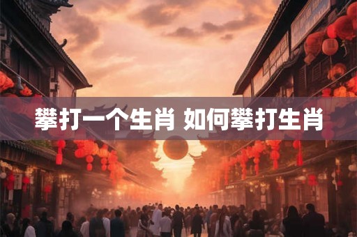 攀打一个生肖 如何攀打生肖