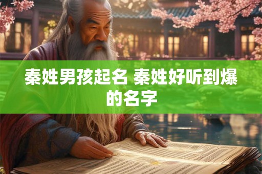 秦姓男孩起名 秦姓好听到爆的名字