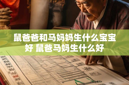 鼠爸爸和马妈妈生什么宝宝好 鼠爸马妈生什么好