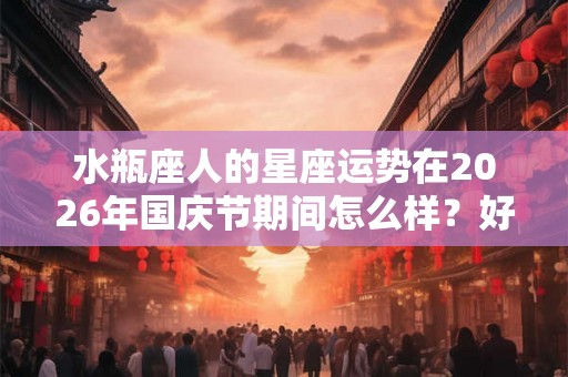 水瓶座人的星座运势在2026年国庆节期间怎么样？好不好？