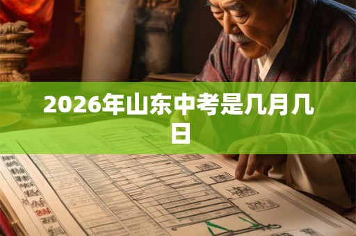 2026年山东中考是几月几日