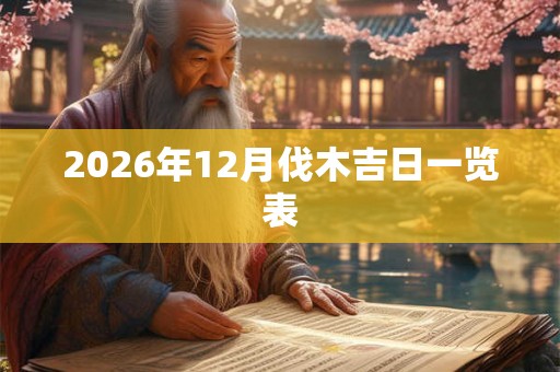 2026年12月伐木吉日一览表