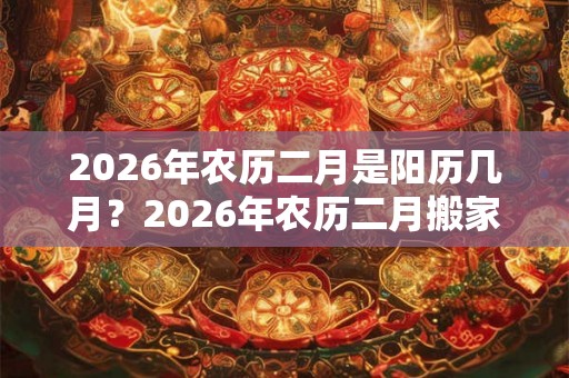 2026年农历二月是阳历几月？2026年农历二月搬家吉日一览！