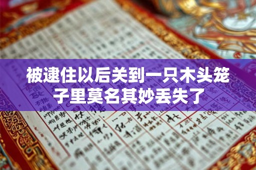 被逮住以后关到一只木头笼子里莫名其妙丢失了