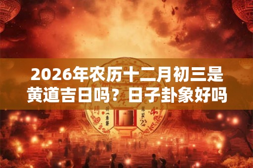 2026年农历十二月初三是黄道吉日吗？日子卦象好吗？