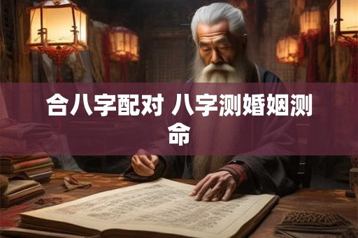 合八字配对 八字测婚姻测命