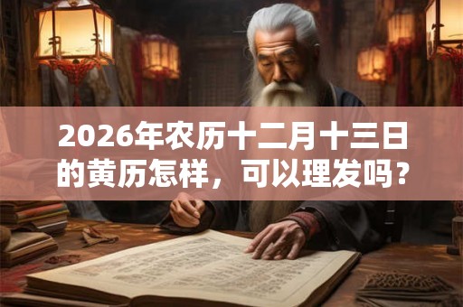 2026年农历十二月十三日的黄历怎样，可以理发吗？