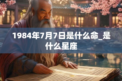 1984年7月7日是什么命_是什么星座