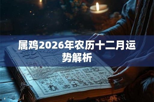 属鸡2026年农历十二月运势解析
