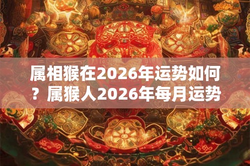 属相猴在2026年运势如何？属猴人2026年每月运势详解！