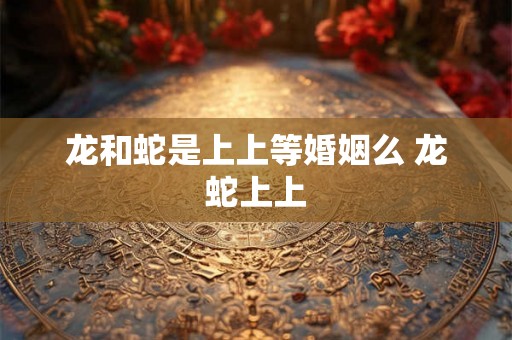 龙和蛇是上上等婚姻么 龙蛇上上