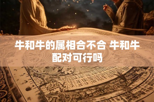 牛和牛的属相合不合 牛和牛配对可行吗