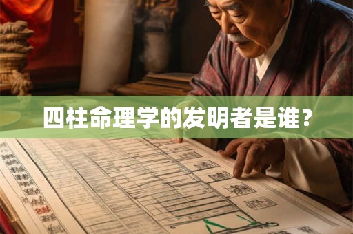 四柱命理学的发明者是谁？
