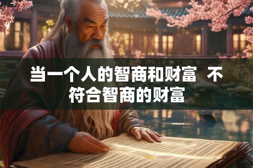 当一个人的智商和财富 不符合智商的财富 当一个人的智商和财富 不符合智商的财富