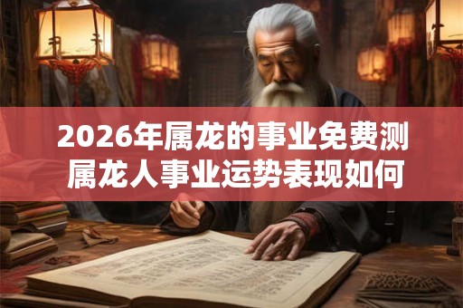 2026年属龙的事业免费测 属龙人事业运势表现如何 2026年属龙的事业免费测 属龙人事业运势表现如何