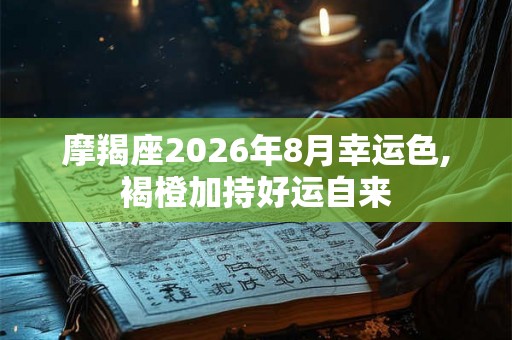 摩羯座2026年8月幸运色,褐橙加持好运自来