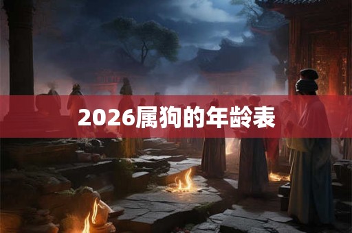 2026属狗的年龄表