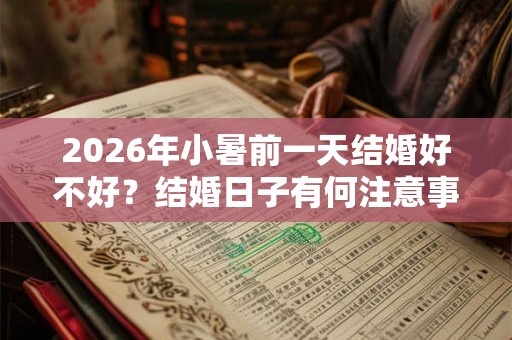 2026年小暑前一天结婚好不好？结婚日子有何注意事项？