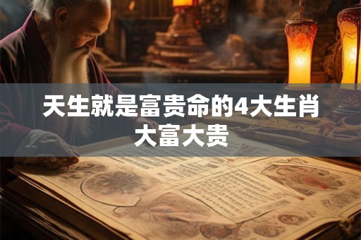 天生就是富贵命的4大生肖大富大贵