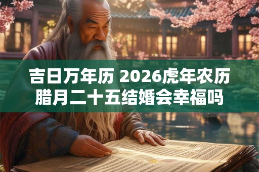 吉日万年历 2026虎年农历腊月二十五结婚会幸福吗