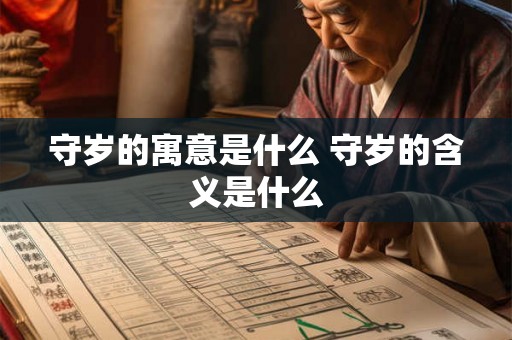 守岁的寓意是什么 守岁的含义是什么