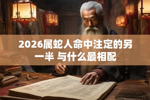 2026属蛇人命中注定的另一半 与什么最相配