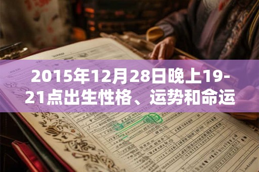 2015年12月28日晚上19-21点出生性格、运势和命运