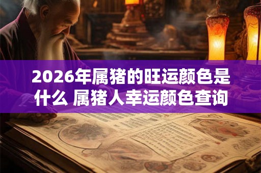 2026年属猪的旺运颜色是什么 属猪人幸运颜色查询