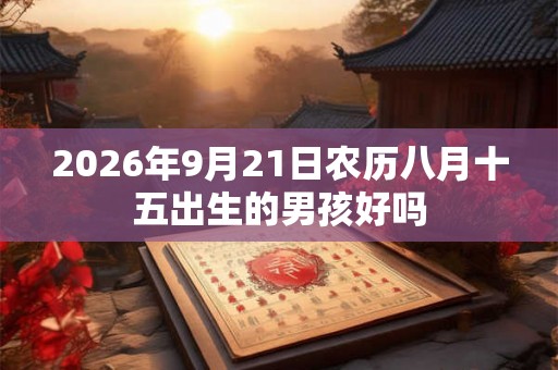 2026年9月21日农历八月十五出生的男孩好吗