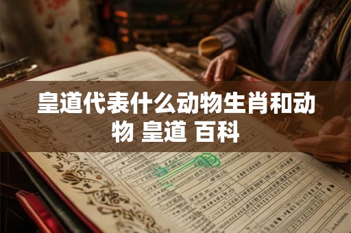 皇道代表什么动物生肖和动物 皇道 百科