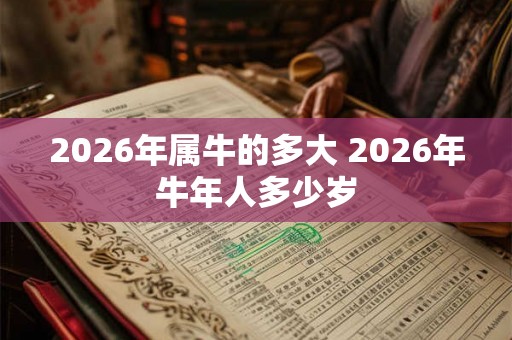 2026年属牛的多大 2026年牛年人多少岁 2026年属牛的多大 2026年牛年人多少岁