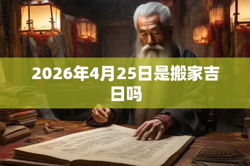 2026年4月25日是搬家吉日吗