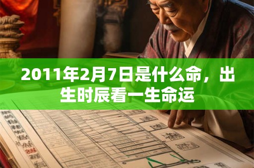 2011年2月7日是什么命,出生时辰看一生命运 2011年2月7日是什么命,出生时辰看一生命运