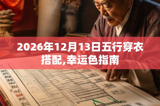 2026年12月13日五行穿衣搭配,幸运色指南