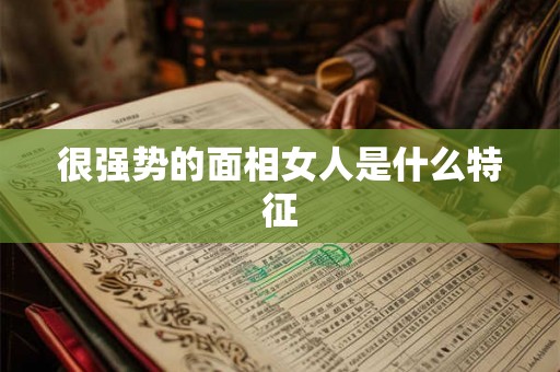 很强势的面相女人是什么特征