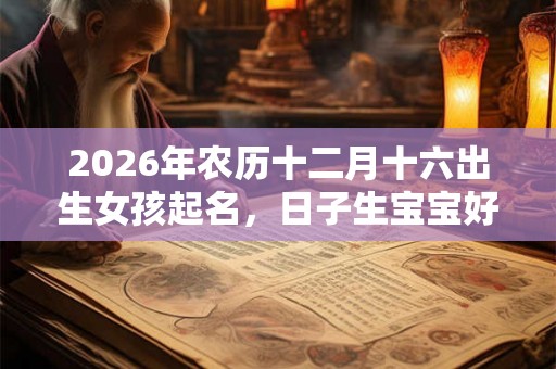 2026年农历十二月十六出生女孩起名，日子生宝宝好不好？
