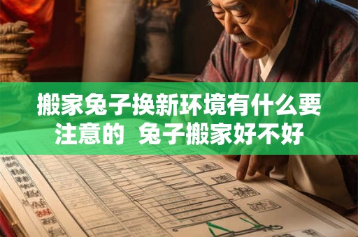 搬家兔子换新环境有什么要注意的  兔子搬家好不好