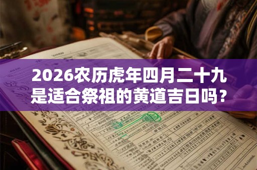 2026农历虎年四月二十九是适合祭祖的黄道吉日吗？
