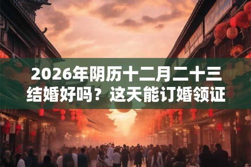 2026年阴历十二月二十三结婚好吗？这天能订婚领证吗？