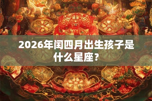 2026年闰四月出生孩子是什么星座？