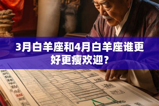 3月白羊座和4月白羊座谁更好更瘦欢迎？