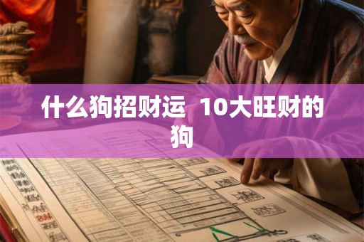 什么狗招财运  10大旺财的狗