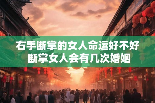 右手断掌的女人命运好不好 断掌女人会有几次婚姻