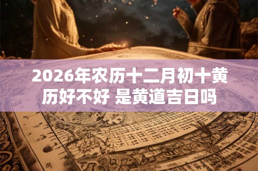2026年农历十二月初十黄历好不好 是黄道吉日吗