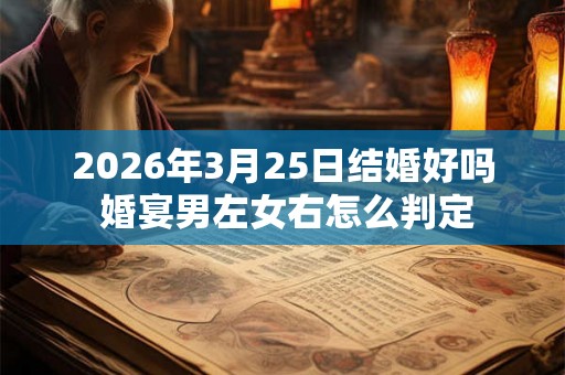 2026年3月25日结婚好吗 婚宴男左女右怎么判定