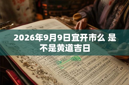 2026年9月9日宜开市么 是不是黄道吉日 2026年9月9日宜开市么 是不是黄道吉日