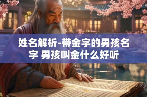姓名解析-带金字的男孩名字 男孩叫金什么好听 姓名解析-带金字的男孩名字 男孩叫金什么好听