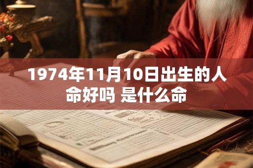 1974年11月10日出生的人命好吗 是什么命