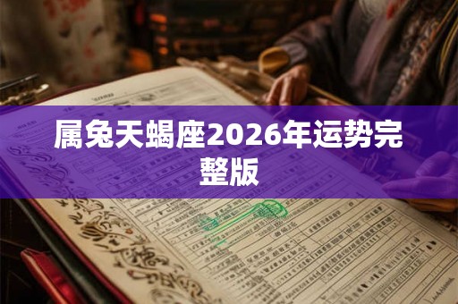 属兔天蝎座2026年运势完整版 属兔天蝎座2026年运势完整版