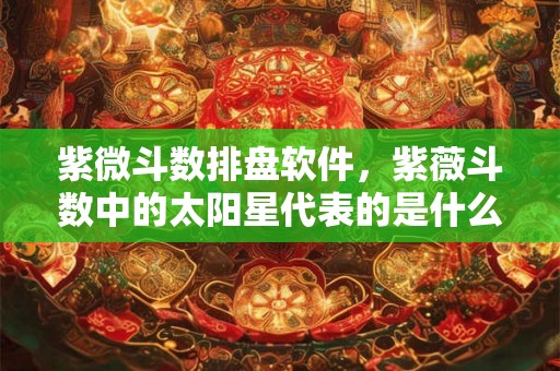 紫微斗数排盘软件，紫薇斗数中的太阳星代表的是什么？
